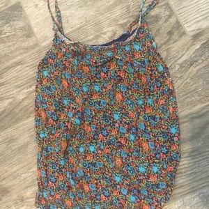 Old Navy Blue/orange/green floral tank